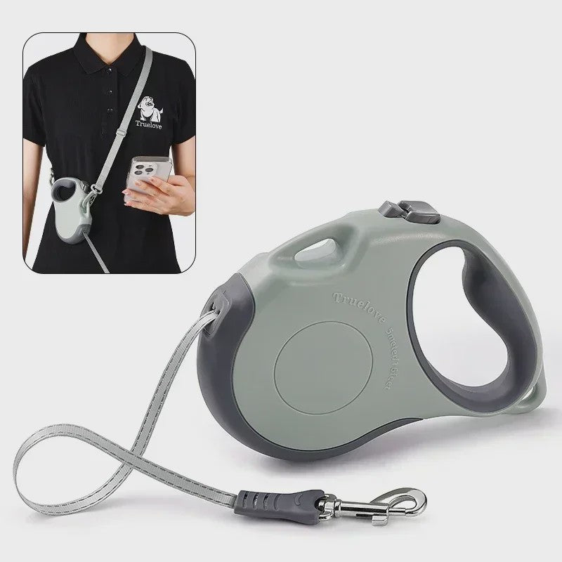 Truelove Intrekbare Hondentuig 5 Meter - Tangle Free, Eénhandige Rem & Vergrendeling