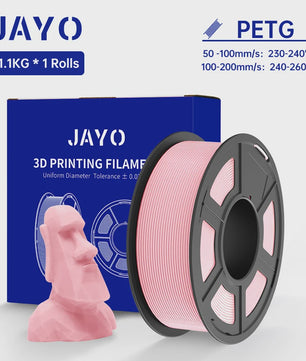 JAYO PETG 3D Printer Filament - 1.75mm Clear, 1.1kg, Hoge Taaiheid, Net Gewikkeld