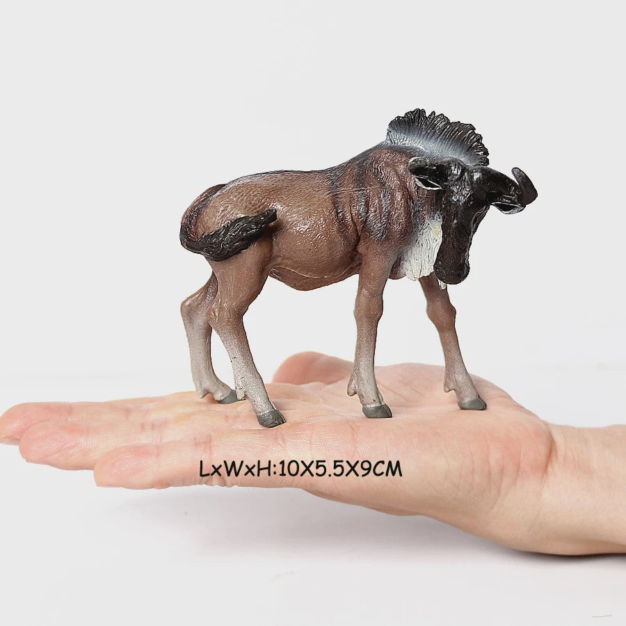 Realistische Wilde Dieren Figuren Set: Okapi, Giraf, Gnu & Zebra - Educatief Speelgoed voor Kinderen