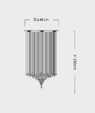 Luxe Kristallen LED Plafondlamp - Moderne Hanglamp voor Trappenhuis, Hal & Woonkamer