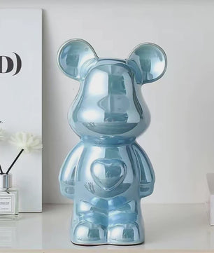 Keramische Bear Brick Beeldjes - Teddy Beer Decoratie voor Huis & Kamer (18/28 cm)