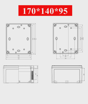 Waterproof Plastic Enclosure Box Electronic Electrical Project Box ABS Outdoor Junction Box Housing IP67 Project Instrument Case