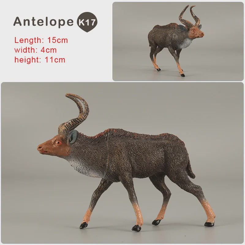 Realistische Dierenfiguren Set: Leeuw, Tijger, Zebra, Antilope & Meer
