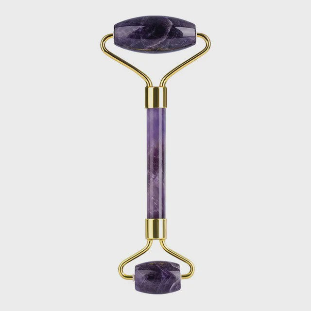 Natuurlijk Amethist Jade Gezichtsmasker & Gua Sha Roller Set