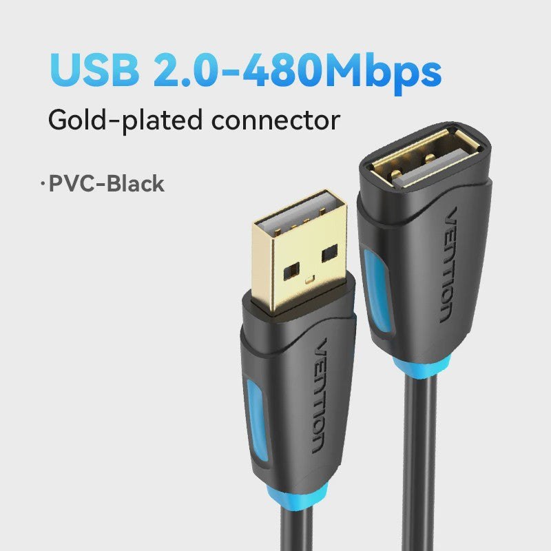 Vention USB 3.0 Verlengsnoer - Snelle Dataoverdracht voor PC, TV, Console & Meer