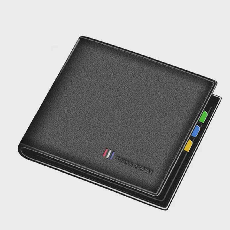 Luxe Heren Portemonnee van Bison Denim | Echt Leer, RFID, Muntvak & Kaarthouder (Model N4470)