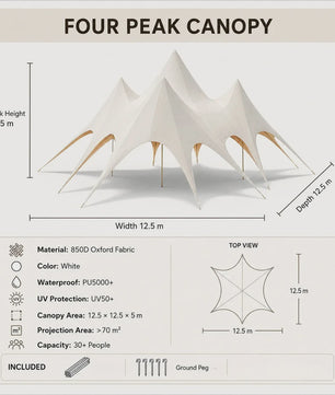 Luxe Ster Tent - Waterdicht, UV-bestendig voor Glamping, Feesten & Evenementen