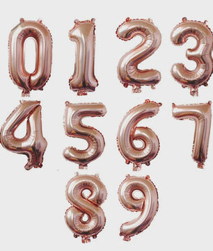 40 Inch Folie Cijfer Ballonnen - Goud, Zilver, Blauw, Zwart, Rood - Feestdecoratie