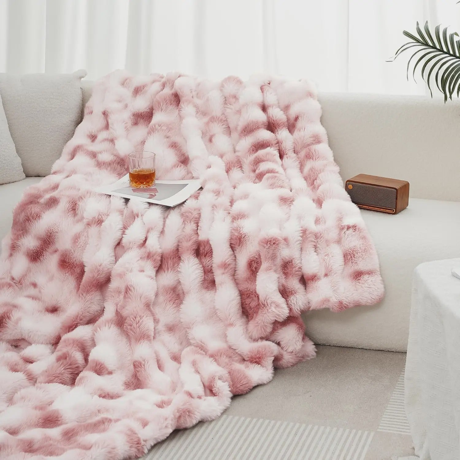 Luxe Nepbont Plaid - Ultra Zacht & Warm, 2.5KG Zwaar, Perfect voor Woonkamer & Slaapkamer