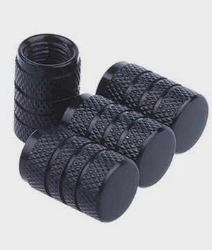 4x Aluminium Ventieldopjes Auto - Universeel & Stijlvol met Knurling Grip