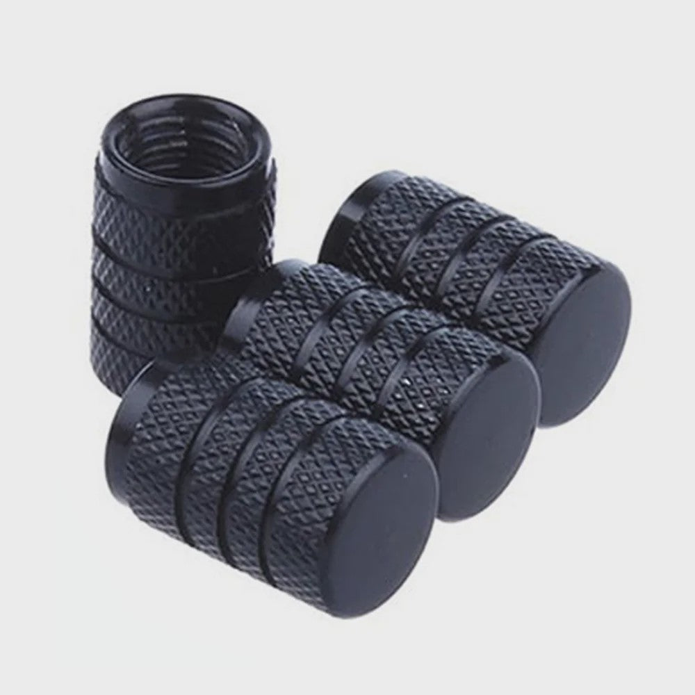 4x Aluminium Ventieldopjes Auto - Universeel & Stijlvol met Knurling Grip