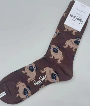 Happy Socks Heren Mid-tube Sokken - Pure Katoen, Klassiek Comfort - Maat 41-46