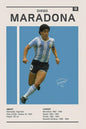 Iconische Maradona Handtekening Poster - Argentinië Voetbal Canvas Muurdecoratie