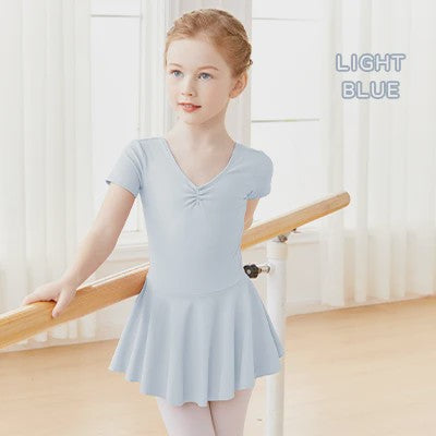 Schattige Ballet Leotard Jurk met Tutu voor Meisjes - Kortmouw Danskleding