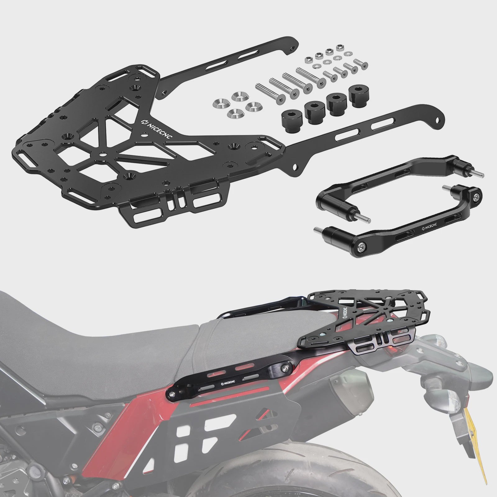 Compleet Motorbagage Systeem: Bagagerek, Zijkoffers & Handgrepen voor Yamaha Tenere 700 (2019-2024)