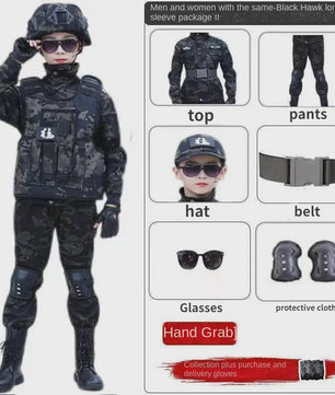Kinder Special Forces Camouflage Trainingspak - Zwarte Adelaar