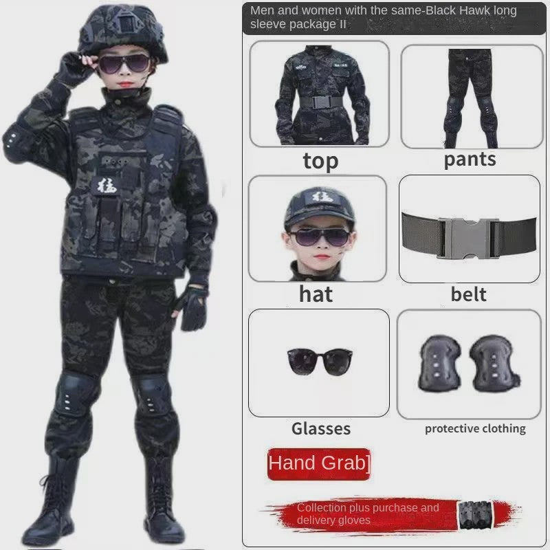Kinder Special Forces Camouflage Trainingspak - Zwarte Adelaar