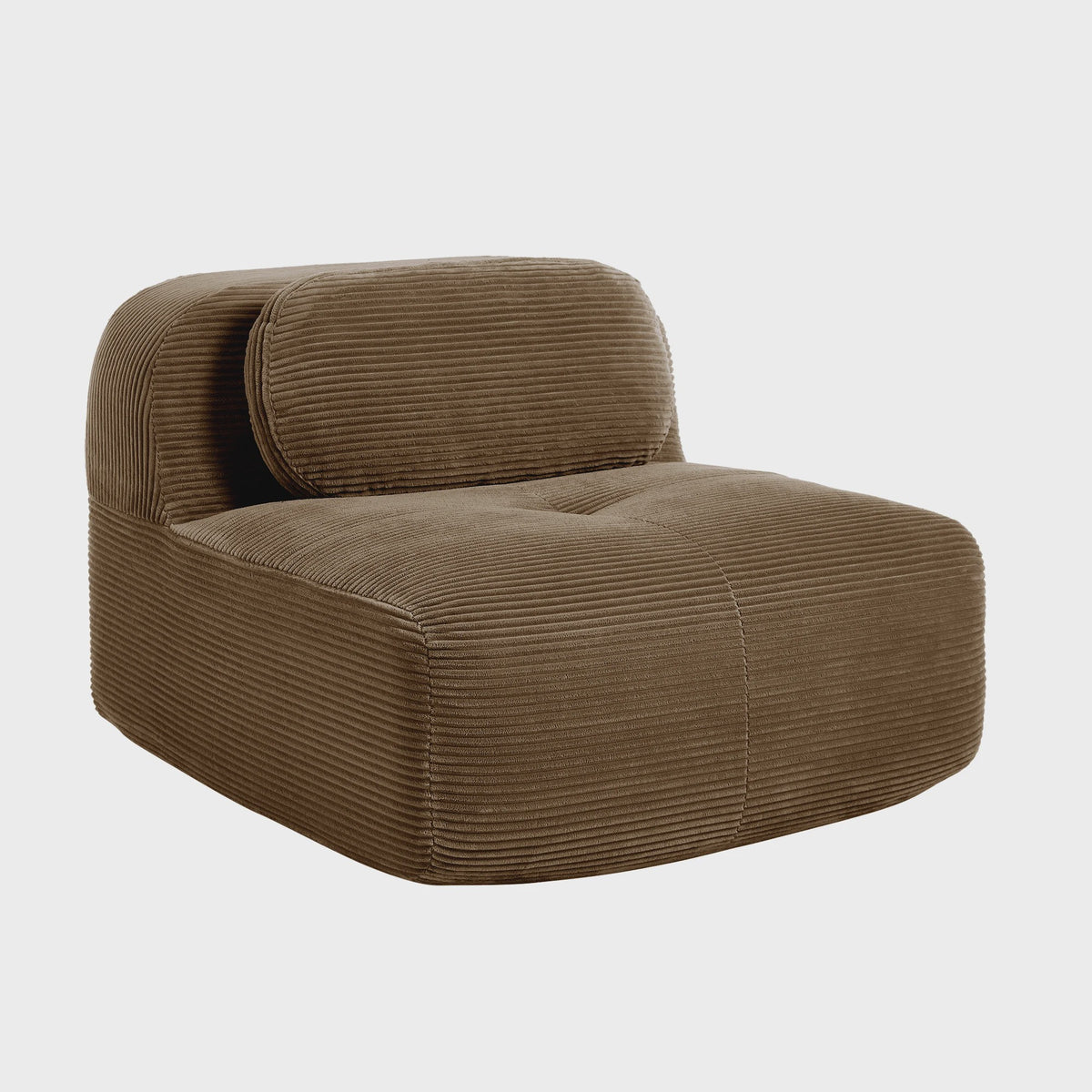 Moderne Corduroy Fauteuil Zonder Armleuningen met Kussen - SediaXL