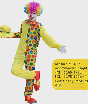 Grappig Clown Kostuum Heren - Joker & Magiër Outfit voor Feest & Optreden