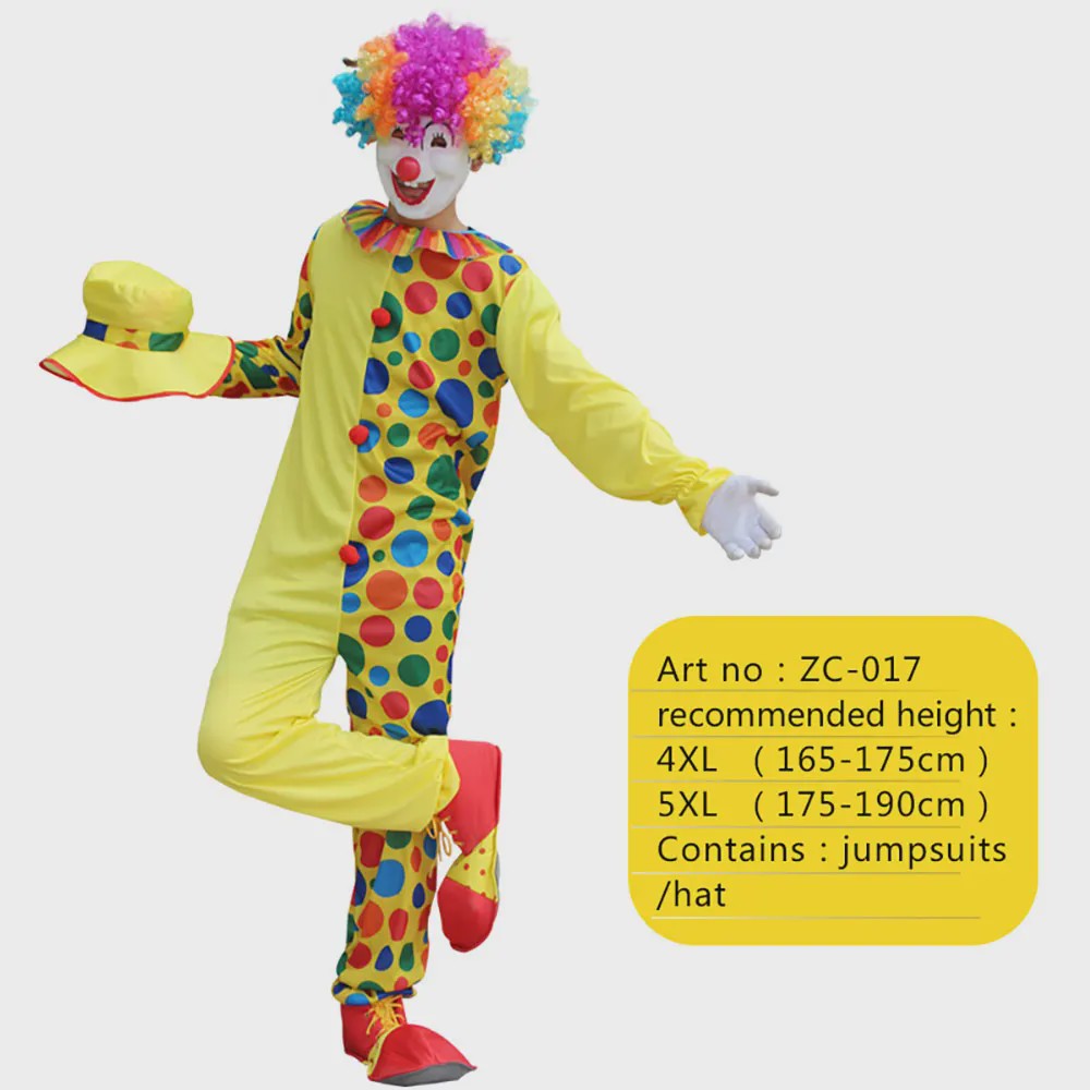 Grappig Clown Kostuum Heren - Joker & Magiër Outfit voor Feest & Optreden