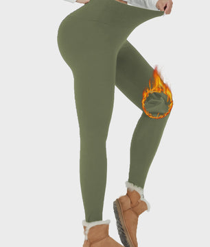 Dames Thermische Fleece Leggings met Hoge Taille - Warm & Zacht voor Yoga en Workout