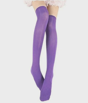 Dames Hoge Sokken Over de Knie - Zwart, Wit & Kleurrijk - Warm & Stijlvol