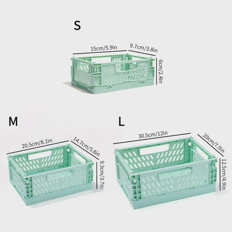 Opvouwbare Opbergkrat & Mand - Stapelbaar, Draagbaar en Ideaal voor Speelgoed, Sieraden en Cosmetica