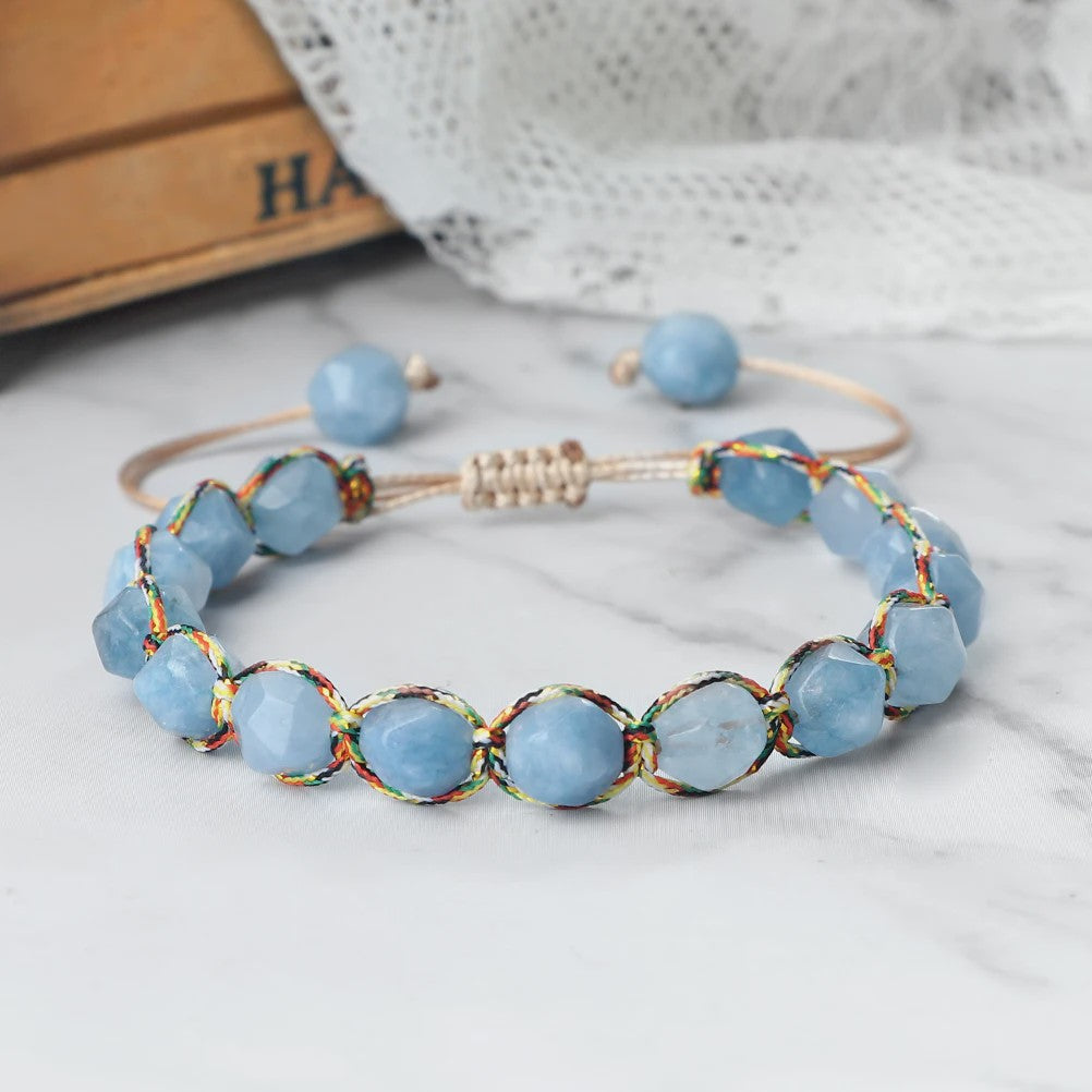 Unieke Kralen Armband - Natuurlijke Tijgeroog, Amethist & Rozenkwarts - Verstelbaar