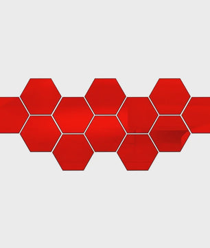 Zelfklevende Hexagon Spiegel Wandstickers - 3D Decoratie voor Elke Ruimte - DIY