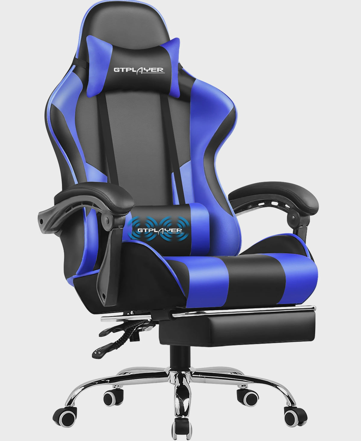 Gtplayer Ergonomische Gaming Chair met Massagefunctie en Voetensteun