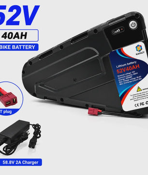 52V 20Ah-40Ah Lithium E-bike Batterij voor Elektrische Fietsen (500W-3000W Motor)