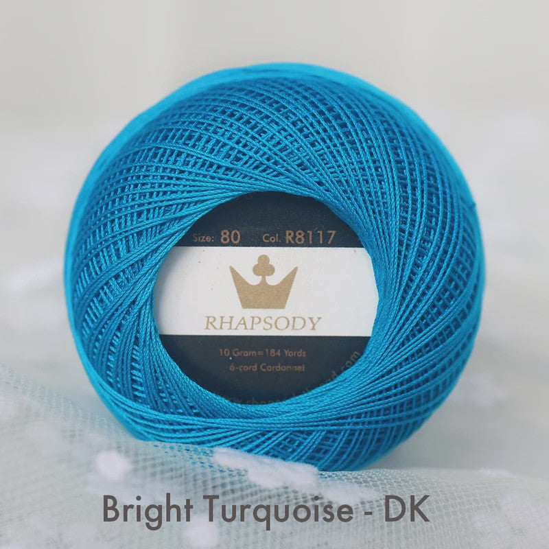 Rhapsody Garen Maat 80 - 100% Egyptisch Katoen voor Haken, Breien & Macramé - 31 Kleuren