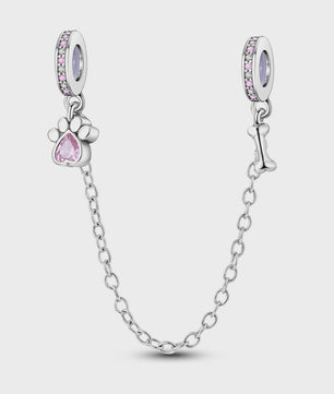 925 Sterling Zilveren Veiligheidsketting Bedel voor Armbanden - Maan, Ster, Vlinder, Hart