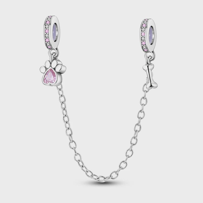 925 Sterling Zilveren Veiligheidsketting Bedel voor Armbanden - Maan, Ster, Vlinder, Hart