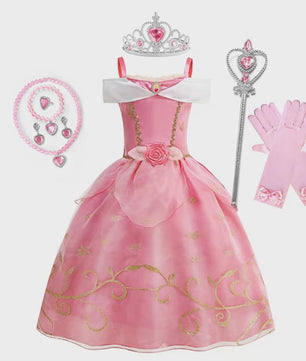 Roze Aurora Prinsessenjurk - Droomjurk voor Feestjes en Verkleedpartijen