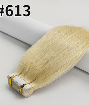 Remy Tape-in Hair Extensions - 100% Echt Menselijk Haar, Natuurlijk Zwart, Naadloos
