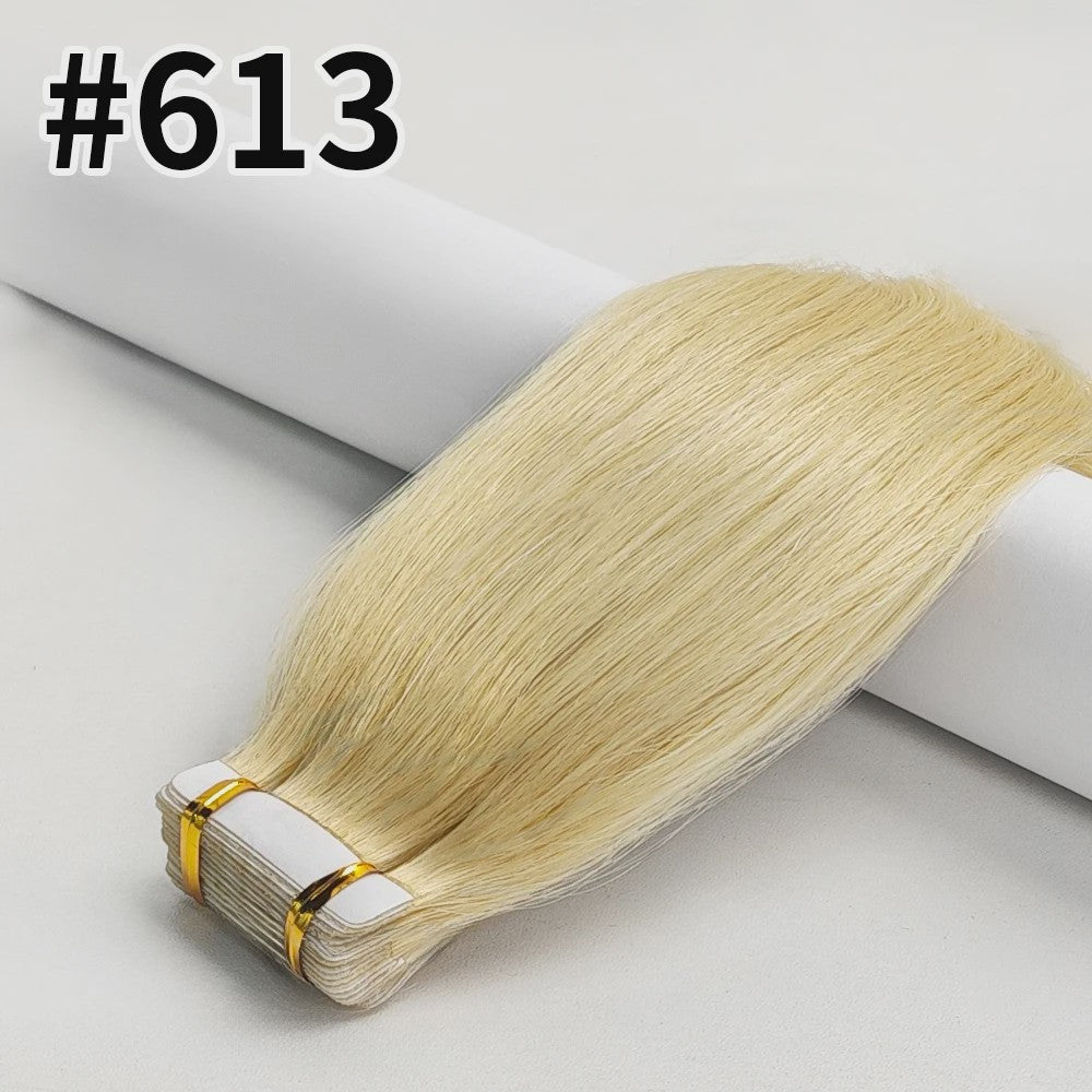 Remy Tape-in Hair Extensions - 100% Echt Menselijk Haar, Natuurlijk Zwart, Naadloos