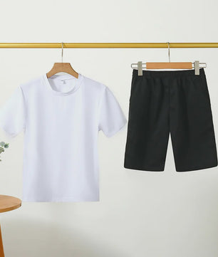 Kinder T-shirt en Short Set - Zomer Sportieve Mode met Grafische Print
