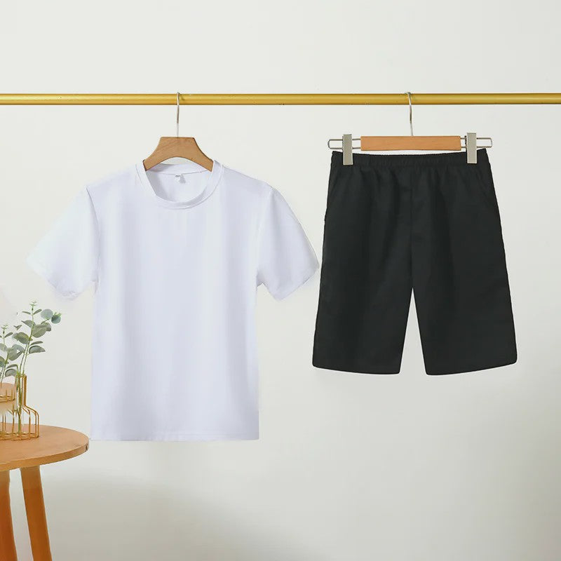 Kinder T-shirt en Short Set - Zomer Sportieve Mode met Grafische Print
