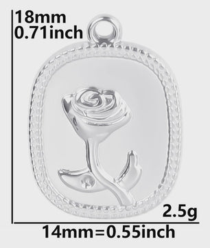Set van 5 Zilverkleurige Stainless Steel Bedels: Ster, Maan, Zon, Vlinder, Roos & Ojo Turco
