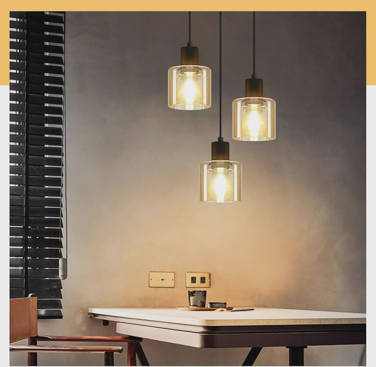 Vintage Glazen Hanglamp Zwart - Retro Industriële Stijl E27 Fitting