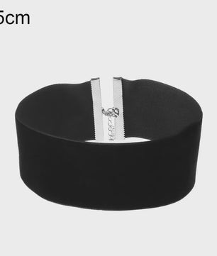 Zwarte Fluweel Choker Ketting - Gothic Stijl Halsband voor Dames en Meisjes