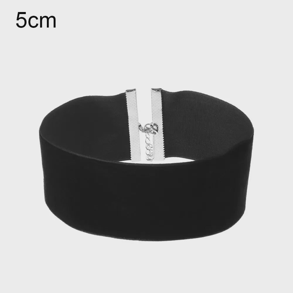 Zwarte Fluweel Choker Ketting - Gothic Stijl Halsband voor Dames en Meisjes