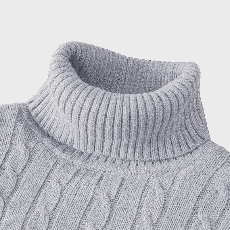 Heren Gebreide Coltrui - Slim Fit Pullover voor Herfst & Winter