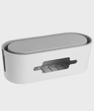 Stijlvolle Kabel Organizer Box met Houten Deksel - Bureau & Kantoor Kabelmanagement