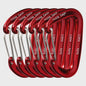Set van 6 Karabiners 12kN D-Ring - Robuust Aluminium voor Outdoor & Klimmen