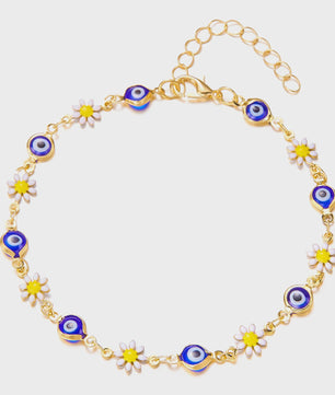 Vintage Boho Ankelbandje met Hartjes & Kristallen - Kleurrijk Zomer Sieraden voor Dames