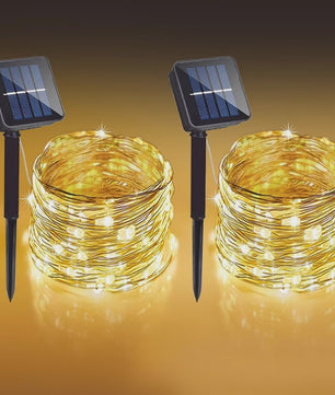Zonne-energie Tuinslingers met 8 Modi - Waterdichte Draadverlichting voor Buitenfeesten en Kerst