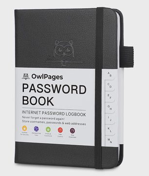 Wachtwoordenboek met Alfabetische Tabs - Hardcover Logboek & Adresorganizer