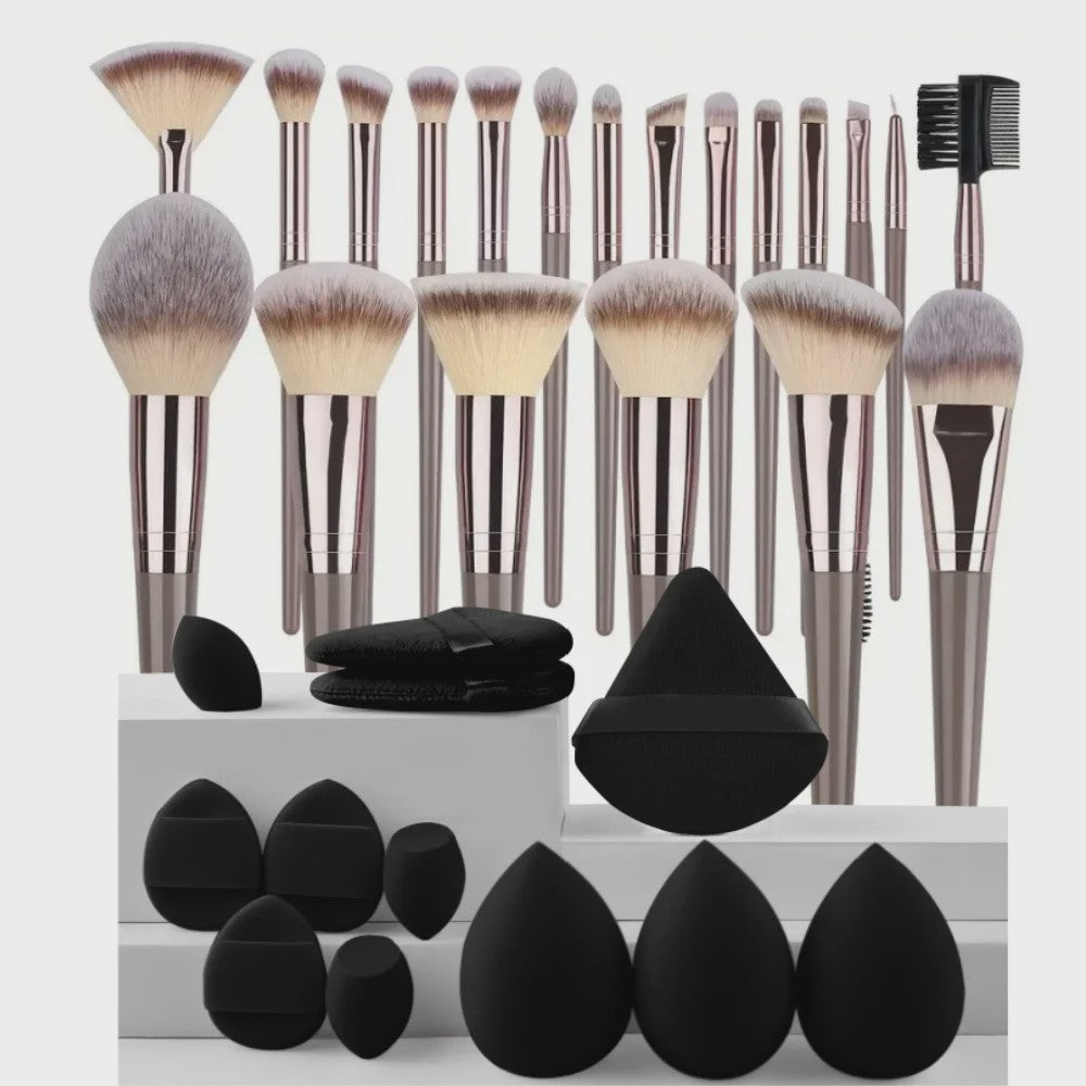 Professionele Make-up Kwasten Set (20 Stuks) - Foundation, Oogschaduw & Meer